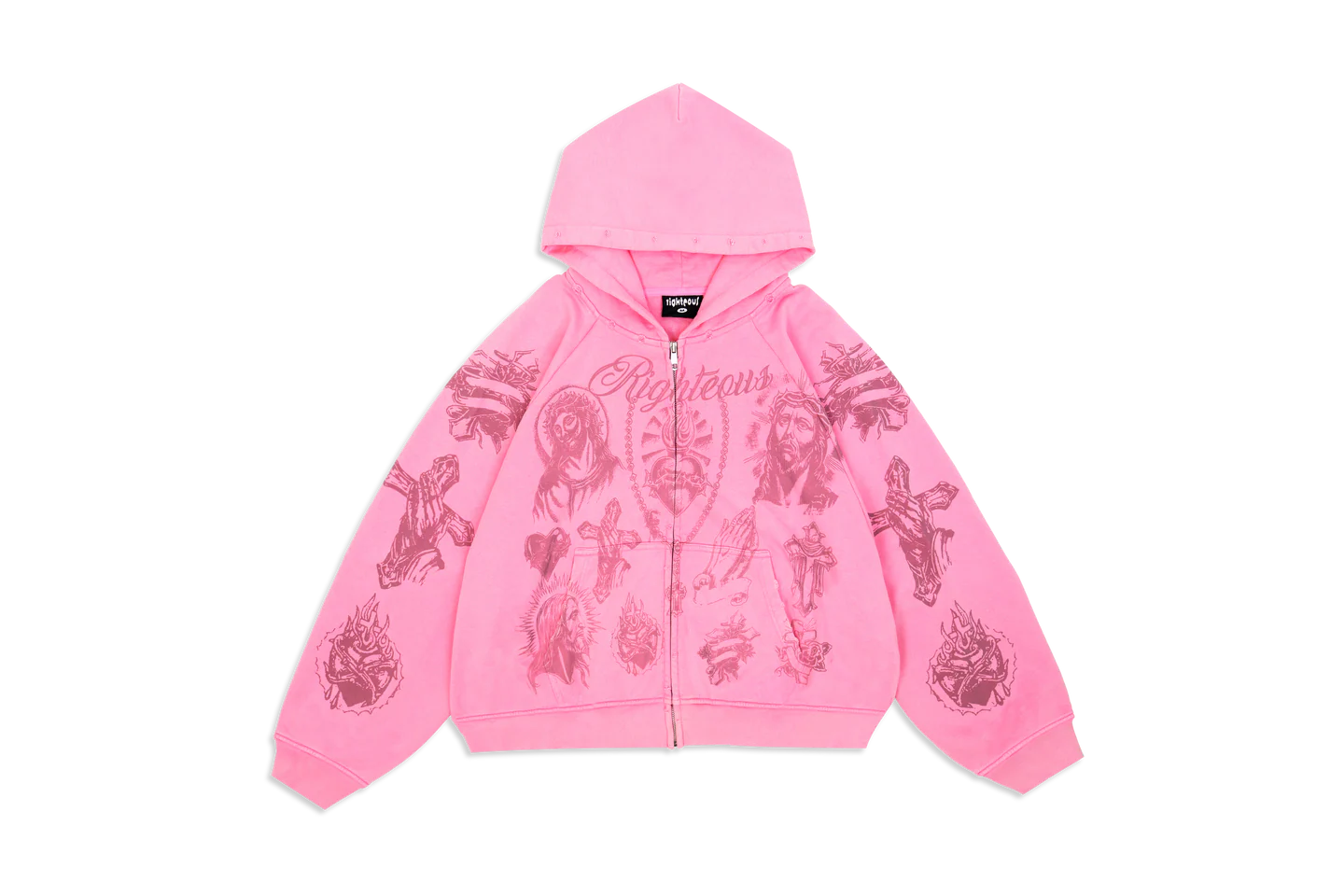 Werighteous “Tatted Believer” Zip Up (Pink) We Are Righteous “Tatted Believer” Zip Up (Pink)
